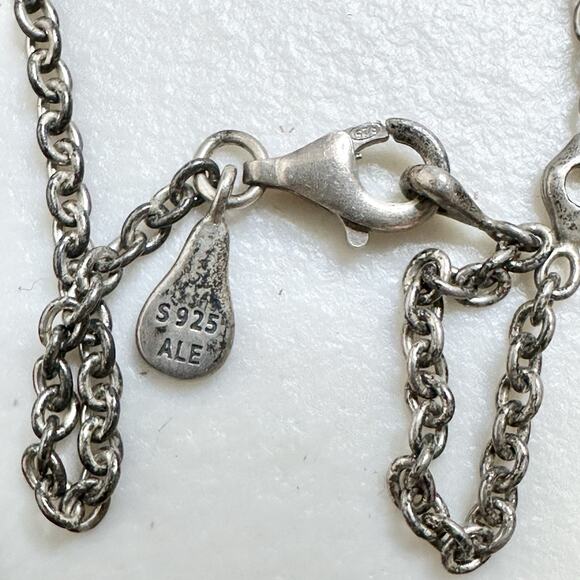 Pandora Necklace With Beach Ball Charm Retired Sunshine Diva Sunglasses 12g - Picture 3 of 7